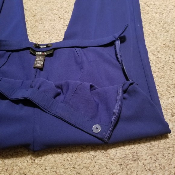 Cobalt blue stretch dress pants - Picture 2 of 6